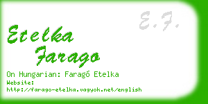 etelka farago business card