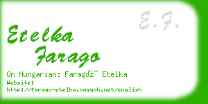 etelka farago business card